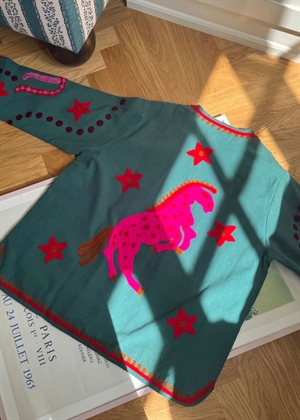 Maggie jakke Green Suzani Embroidery Sissel Edelbo 